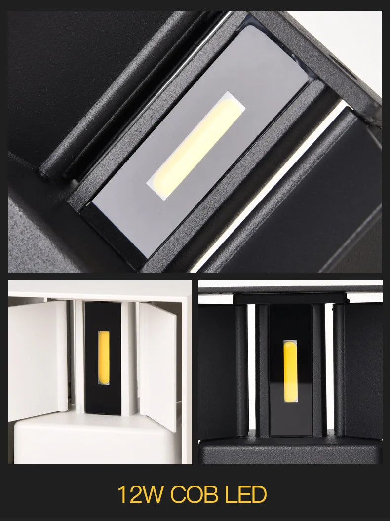 SUNMEIYI 12W LED Wall Light Outdoor Waterproof IP65 Porch Garden Wall Lamp Sconce Balcony Terrace Decoration Lighting Lamp