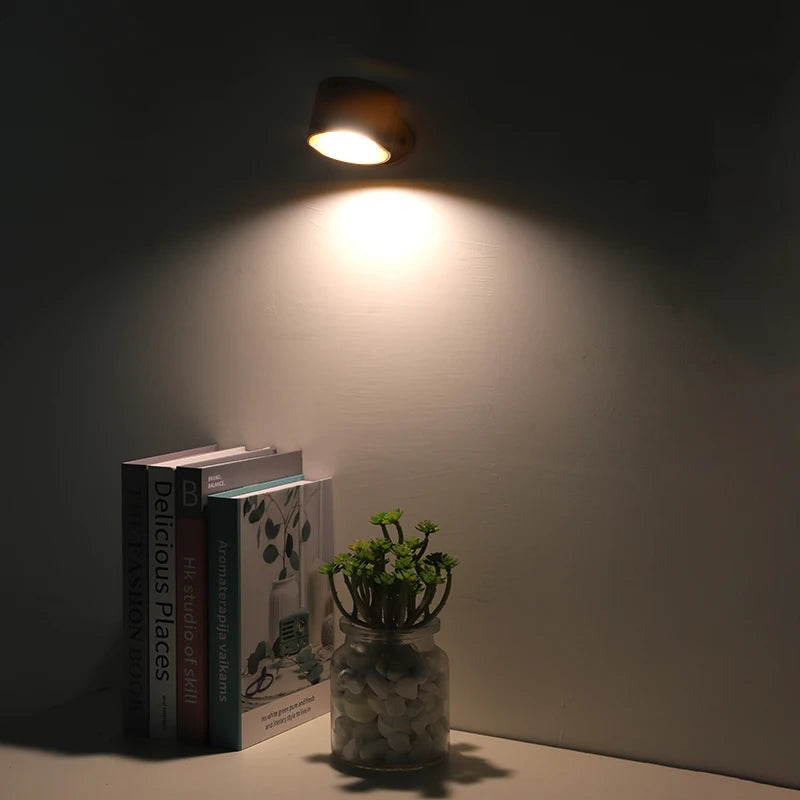 Led Double Head Wall Lamp Touch Control Remote 360 Rotatable USB Recharge Portable Night Light For Bedroom Lamp Decor Sconces