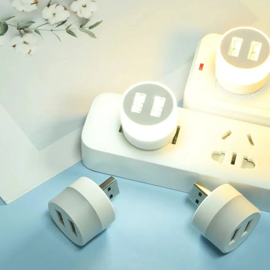 USB Light LED USB Book Lamp Eye Protection Reading Light Computer Reading Lamp Mobile Power Charging Book Lamps Mini Night Light