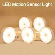 3PCS Warm Light Motion Sensor LED Night Light USB Rechargeable Night Lamp Cabinet Wardrobe Lamp Staircase Wireless Closet Light