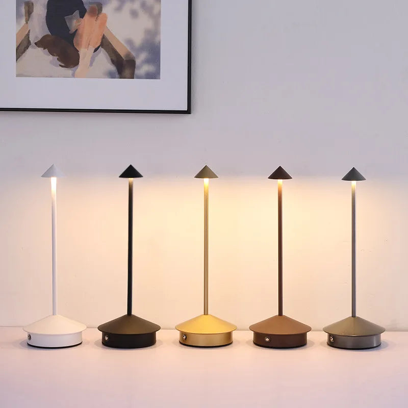 GGbingo Rechargeable Table LED Lamp Touch Sensor  Desk Lamp for Restaurant Bar Bedroom 3 Color Temperatures Stepless Dimming
