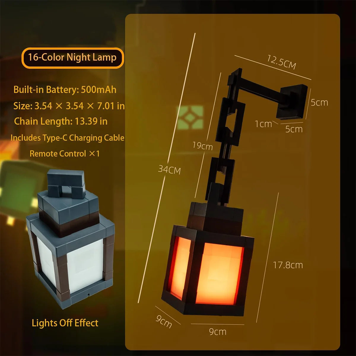 Svea Pixel Art RGB Lantern