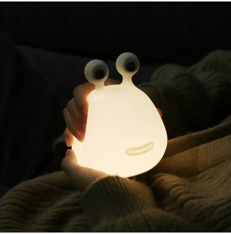 Cartoon Slug LED Night Light Bedroom Sleeping Eye Protection Silicone Bedside Floor Lamps Baby Feeding TableLamp Room Decor Toys