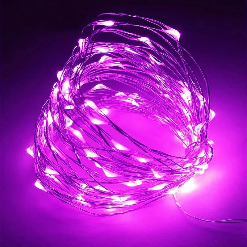 1Pack Fairy Light String Led Copper Wire String Light 1/2/3/5/10M Battery Powered For Bedroom Garden Party Wedding Decoration