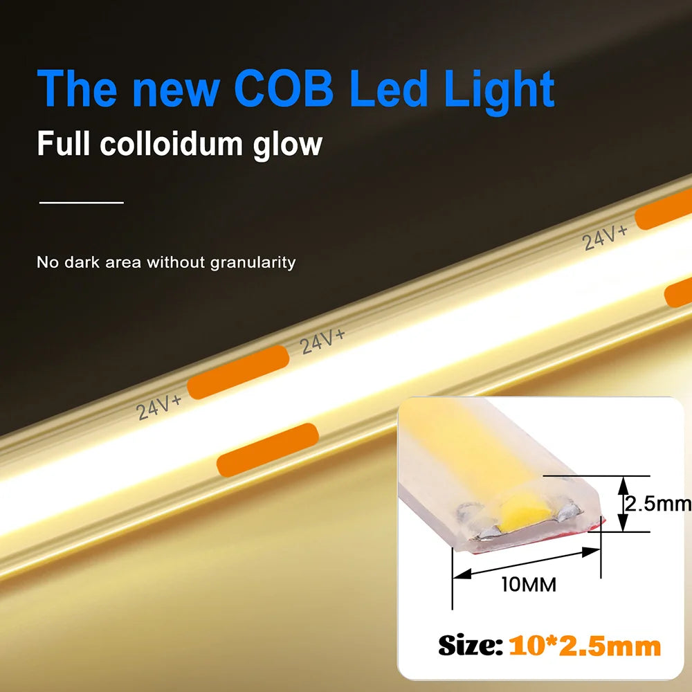 12V / 24V COB LED Strip – 480 LEDs/m, IP67 Options – image 18