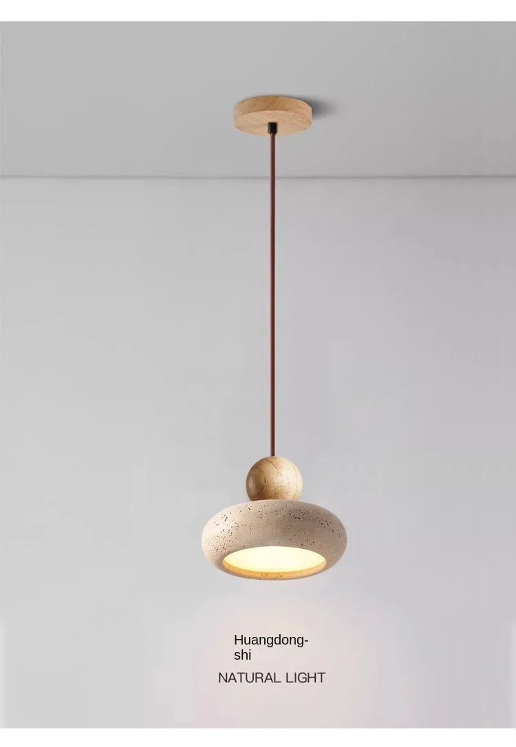 Arova Agate Stone Pendant Light – Soft Glow for Bedside & Dining