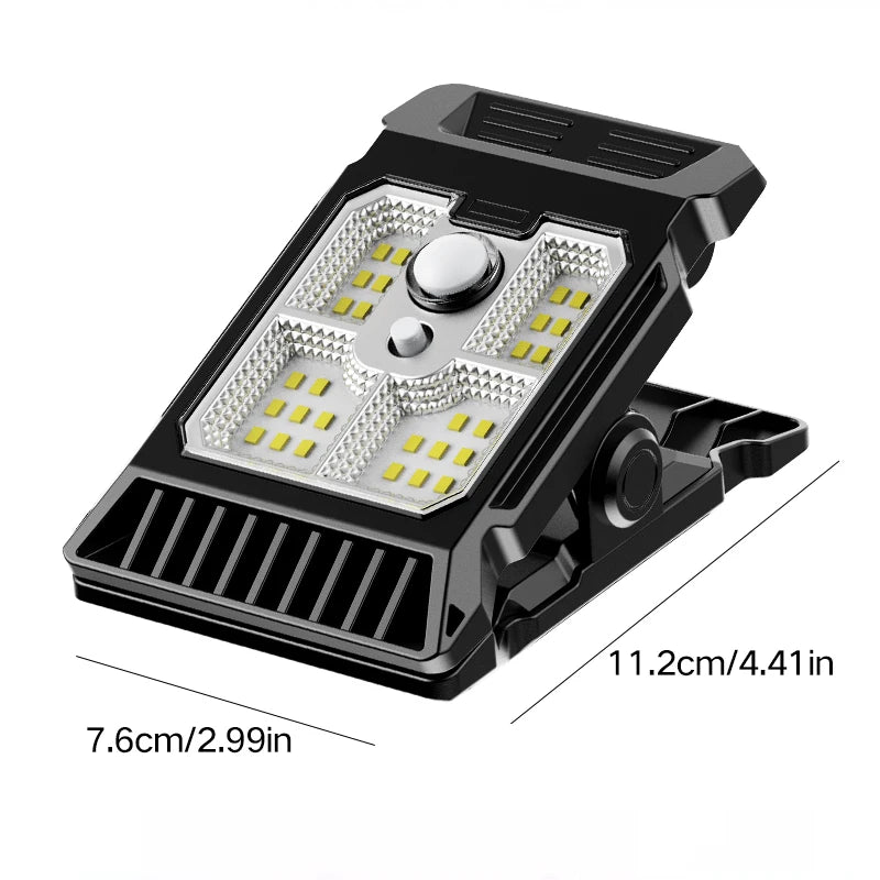 Solar Motion Sensor Clip On Light Outdoor Waterproof Bright Solar Powered Security Lamp for Fence Garden Yard Wall Patio Camping