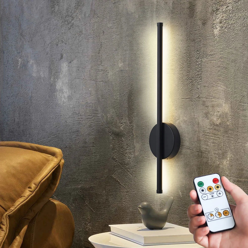Magnetic Rechargeable 50 Wall Lamp Black Gold For Living Room Bedroom Hallway Study Stairwell Cloakroom LED Lighting Wiring Free