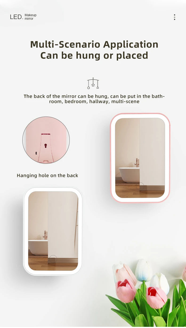 Avena Foldable Touch LED Makeup Mirror