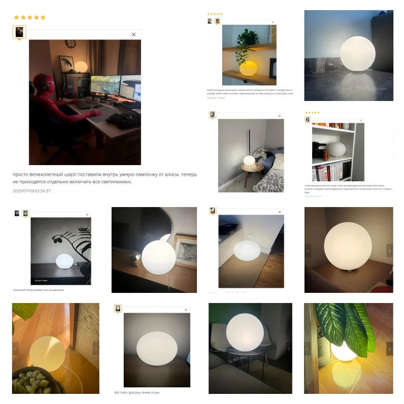 Decorative Ball Table Lamp Bedside Nightlight Girls Ins Gift Atmosphere Lamp Romantic Warm Children's Room Desk Bedroom Floor La