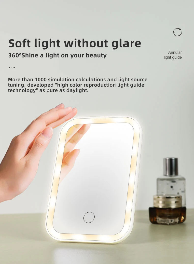 Avena Foldable Touch LED Makeup Mirror