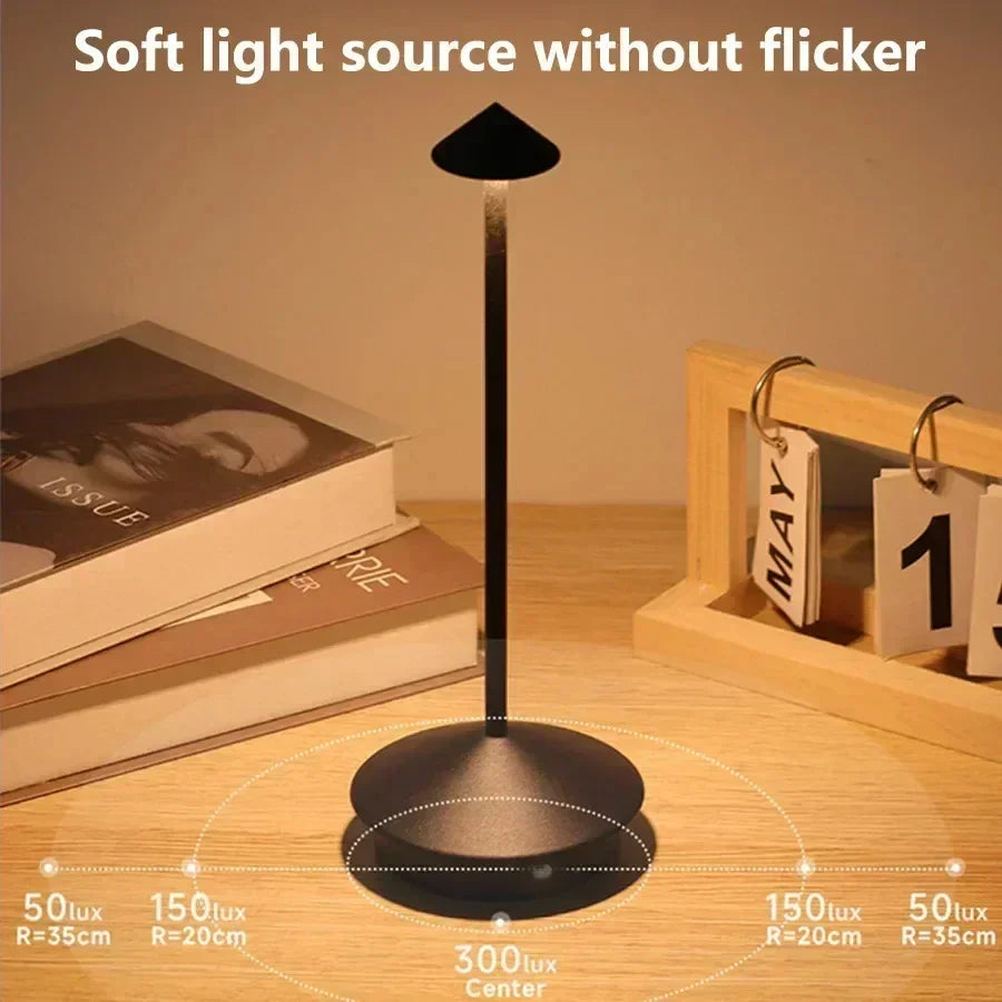 HPH Table Lamp Dining Led Desk Lamp Hotel Coffee Pina Cordless Table Lamp Living Room Bedside Lamp Decorative Desk Lamp