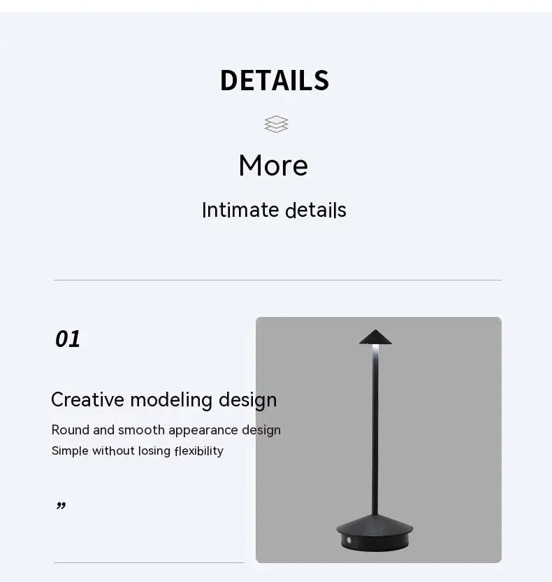 HPH Table Lamp Dining Led Desk Lamp Hotel Coffee Pina Cordless Table Lamp Living Room Bedside Lamp Decorative Desk Lamp