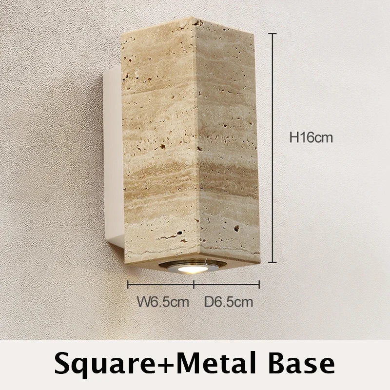 Niva Travertine Wall Light – Quiet Warmth for Bedside & Bedroom