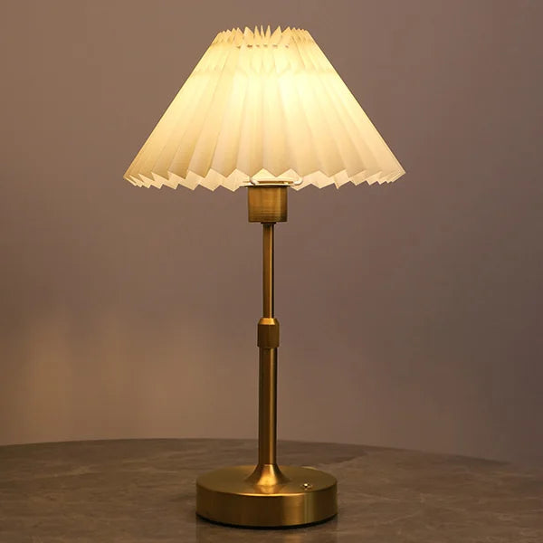 Fabric Desk Lamp Rechargeable Touch Table Lamp Replaceable E12 Bulb 2700K For Restaurant Hotel Room Bedside Decor Lighing