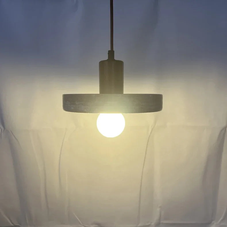 Natural Stone Pendant Light with E27 Bulb Travertine Hanging Lamp Ceiling Suspension for Kitchen Living Dining Room Bedroom