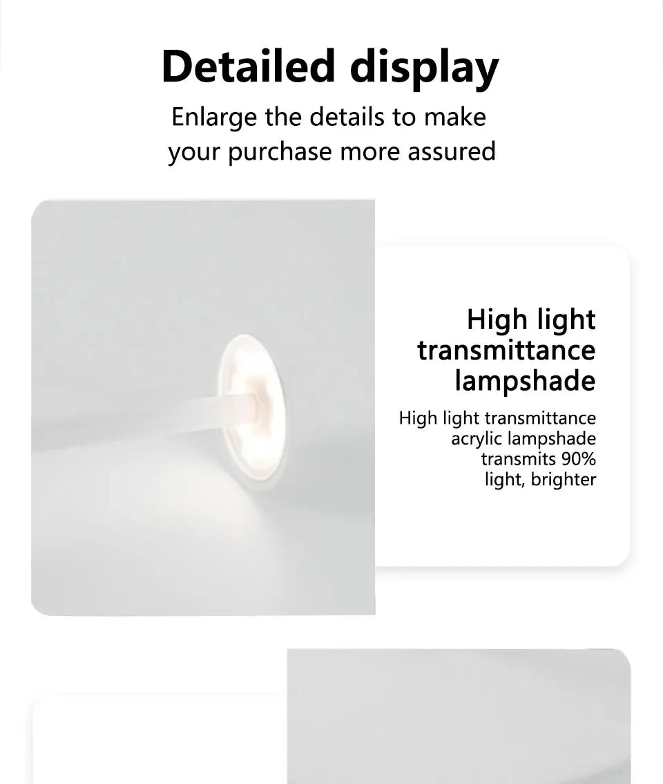 GGbingo Rechargeable Table LED Lamp Touch Sensor  Desk Lamp for Restaurant Bar Bedroom 3 Color Temperatures Stepless Dimming