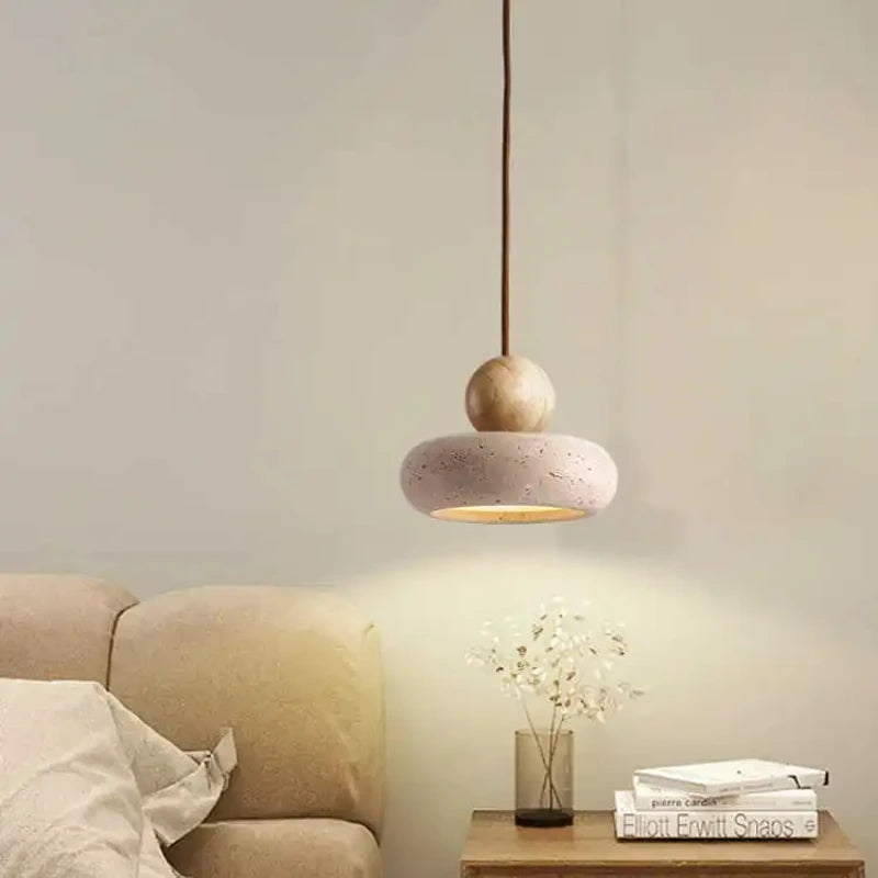 Arova Agate Stone Pendant Light – Soft Glow for Bedside & Dining