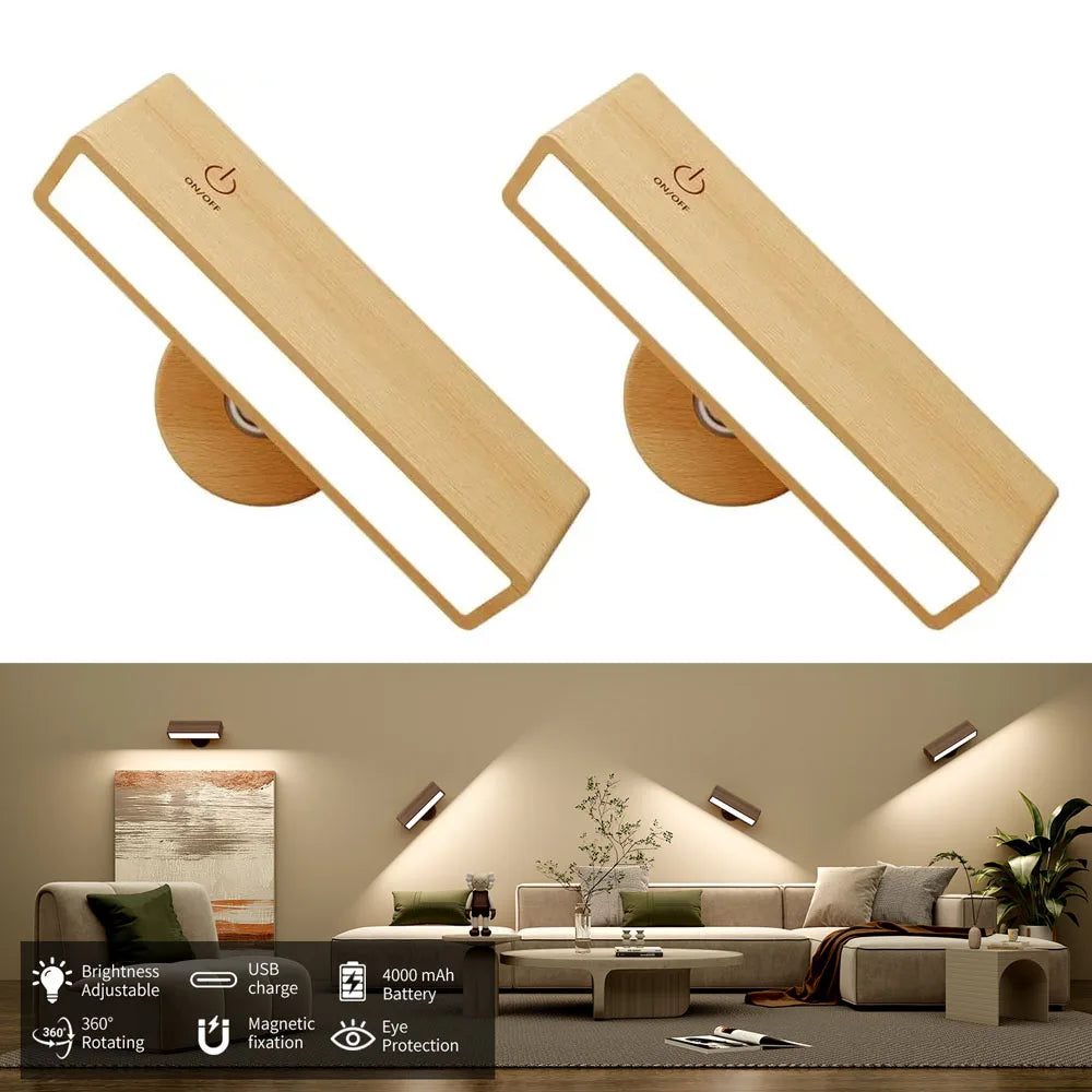 Velmora Magnetic Wall Sconce – Ambient Light for Bedside & Calm Living Spaces