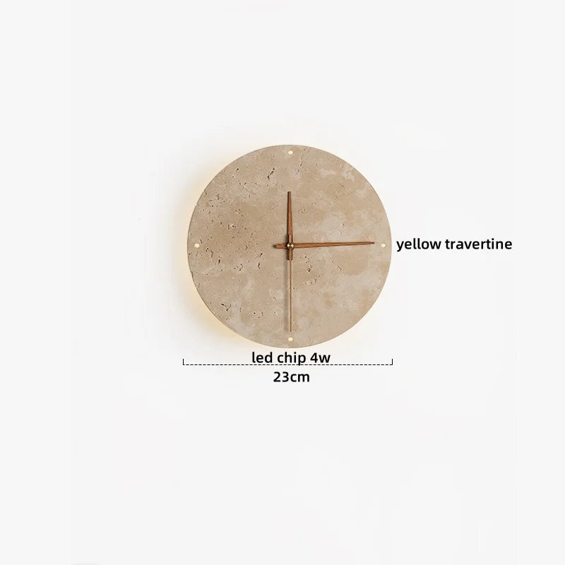 IWHD Wood LED Wall Lamp Sconce Pull Chain Aisle Bedroom Rotate Yellow Travertine Nordic Modern 2 Lighting Bathroom Mirror Light