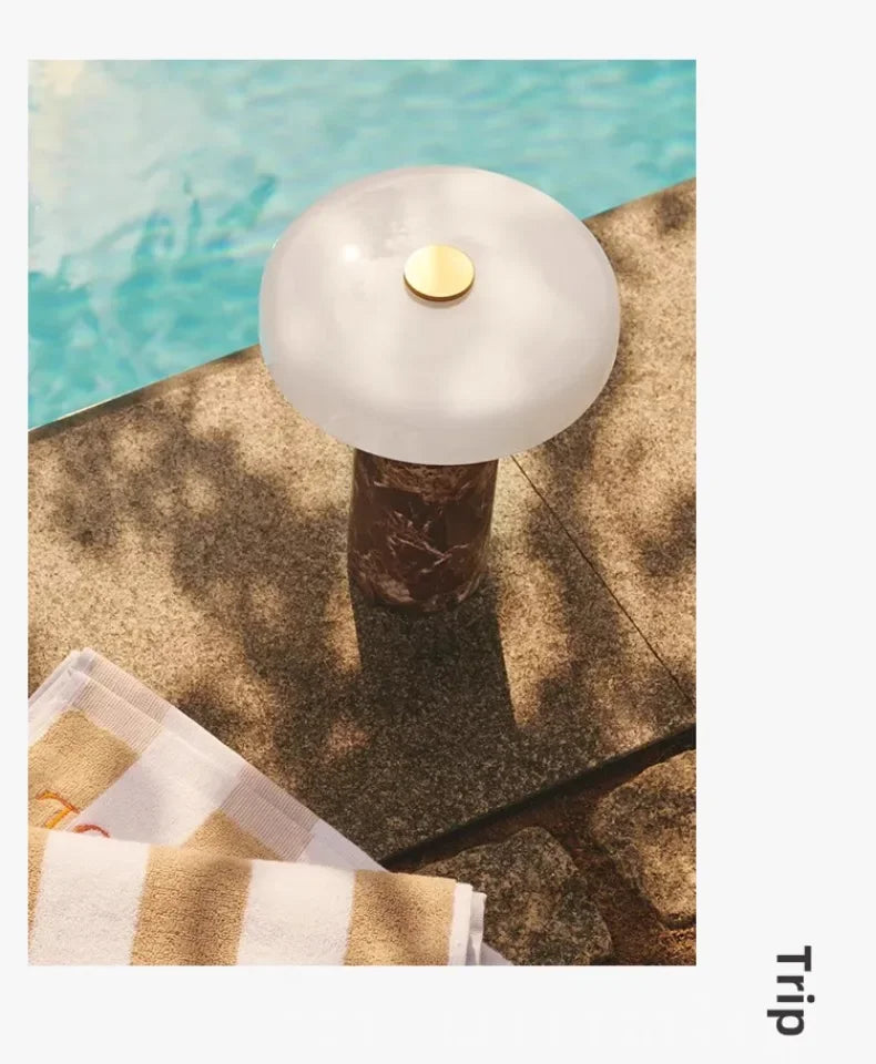 Marble Luxury Table Lamps Danish Atmosphere LED Desk Light Charging Touch Switch Living Room Bedroom Bedside Study Read Lighting