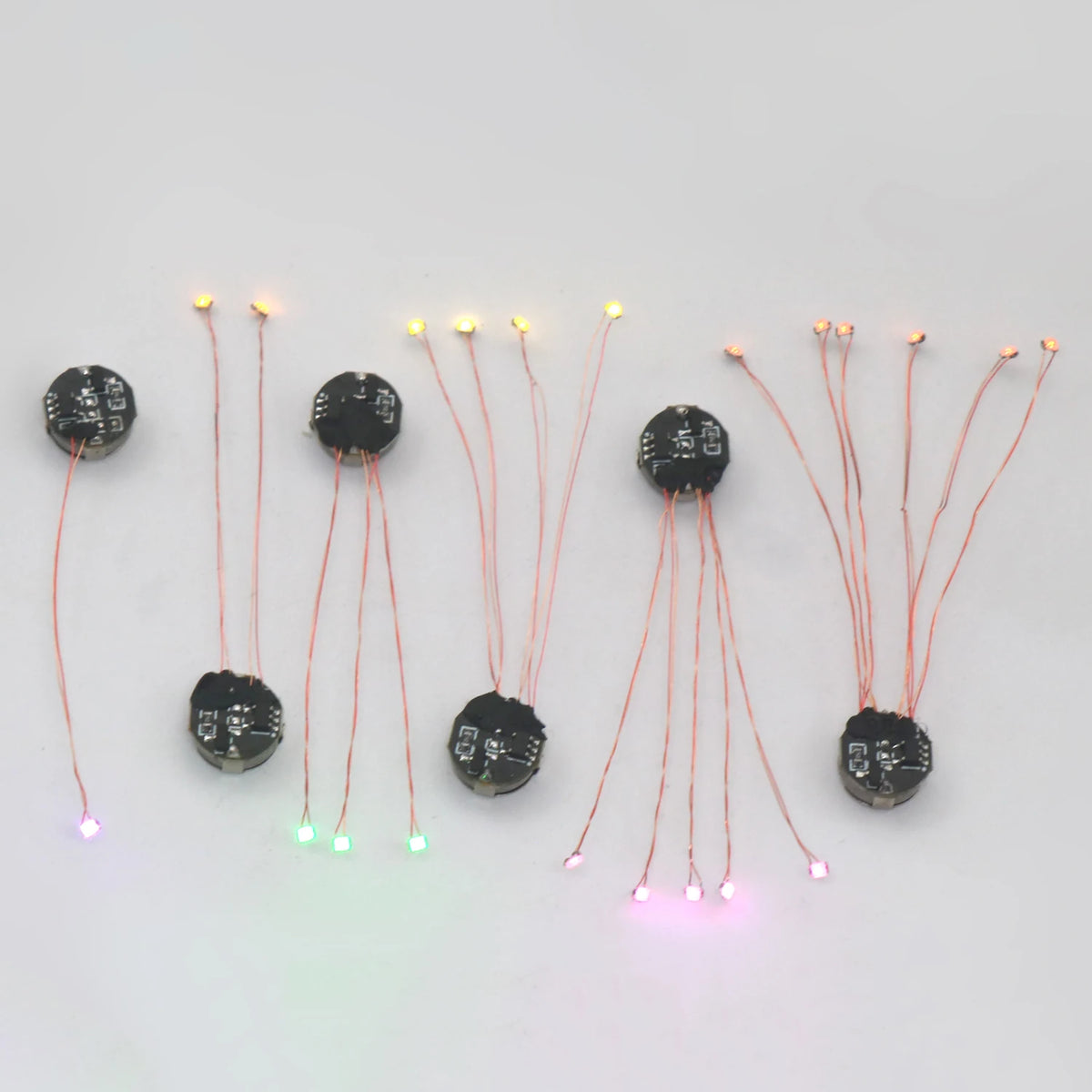 Wired 5cm Magnetic Control Lamp Led Magnetron Light Model +magnet + Battery Diy Car Toys Lighting Diorama Materials Gunda Robots