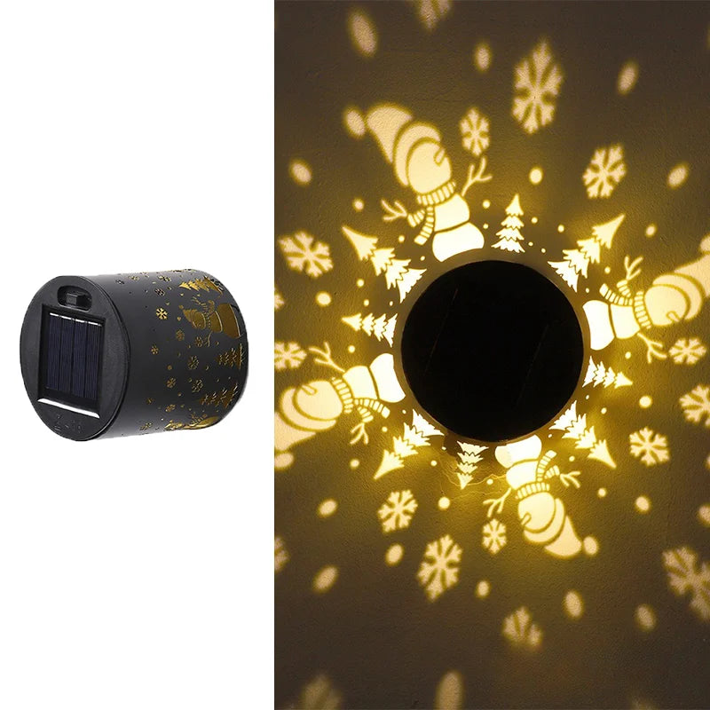 Solar Mandala Wall Lamp Outdoor LED Waterproof Fence Lamp for Garden Lawn Estate Porch Corridor Courtyard Decoration Wall Light