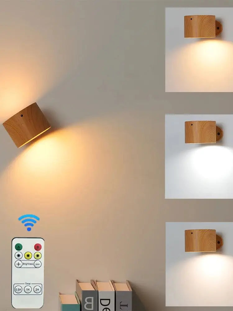 Led Double Head Wall Lamp Touch Control Remote 360 Rotatable USB Recharge Portable Night Light For Bedroom Lamp Decor Sconces