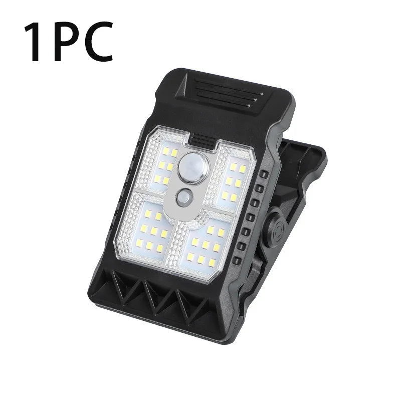 Solar Motion Sensor Clip On Light Outdoor Waterproof Bright Solar Powered Security Lamp for Fence Garden Yard Wall Patio Camping