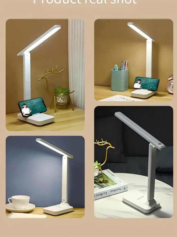 Multifunctional Foldable Desk Lamp LED Student Study Desk Lamp Dedicated Bedroom Bedside Lamp USB Plug-in Desk Lamp
