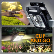 Solar Motion Sensor Clip On Light Outdoor Waterproof Bright Solar Powered Security Lamp for Fence Garden Yard Wall Patio Camping