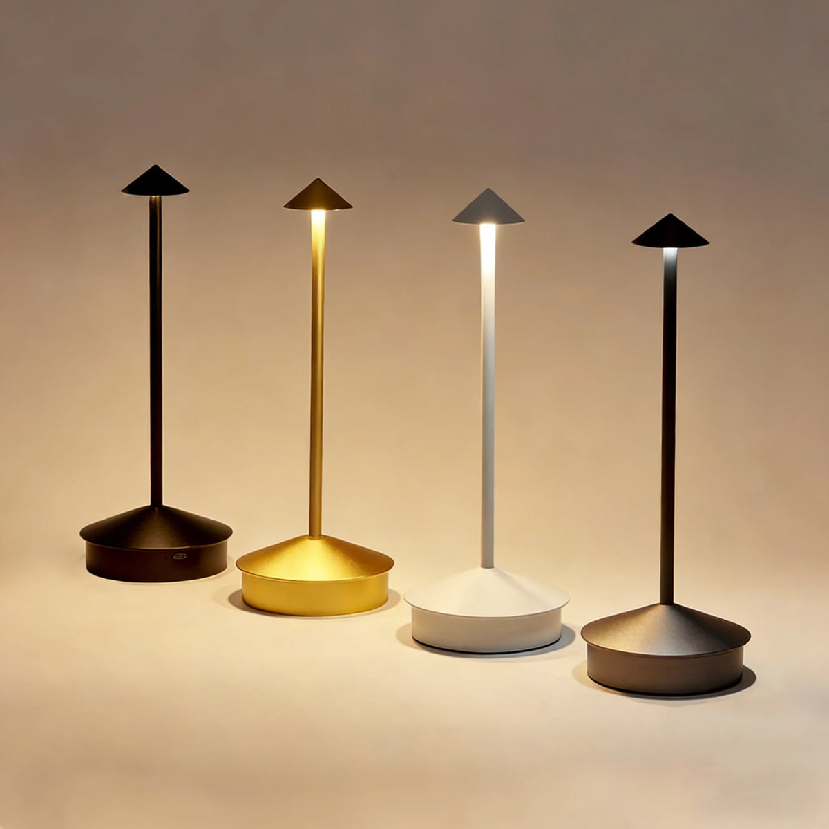 GGbingo Rechargeable Table LED Lamp Touch Sensor  Desk Lamp for Restaurant Bar Bedroom 3 Color Temperatures Stepless Dimming