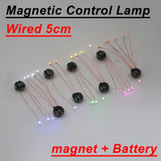 Wired 5cm Magnetic Control Lamp Led Magnetron Light Model +magnet + Battery Diy Car Toys Lighting Diorama Materials Gunda Robots