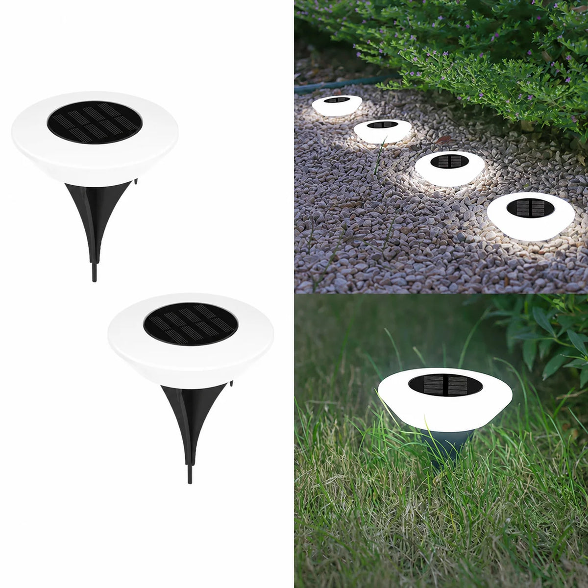 1/2Pack Solar Ground Lights,14LED Waterproof Outdoor Landscape Light, LED Lawn Lamp, for Garden Pathway Yard Deck Camping Decor