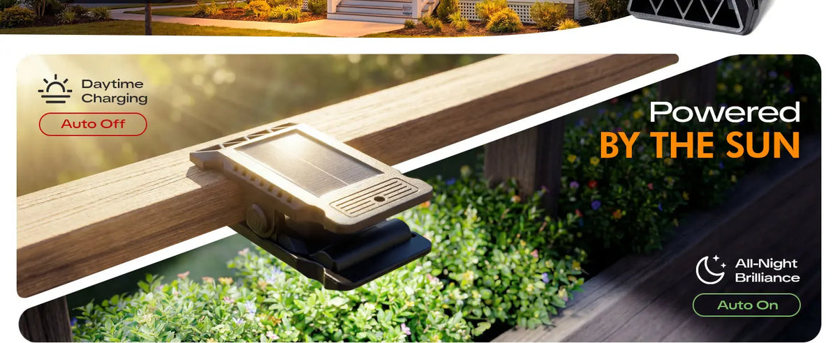 Solar Motion Sensor Clip On Light Outdoor Waterproof Bright Solar Powered Security Lamp for Fence Garden Yard Wall Patio Camping