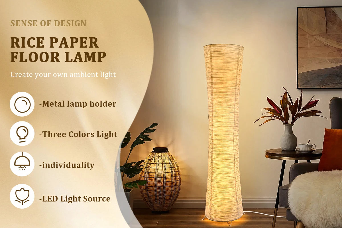 Idra Paper Column Floor Lamp