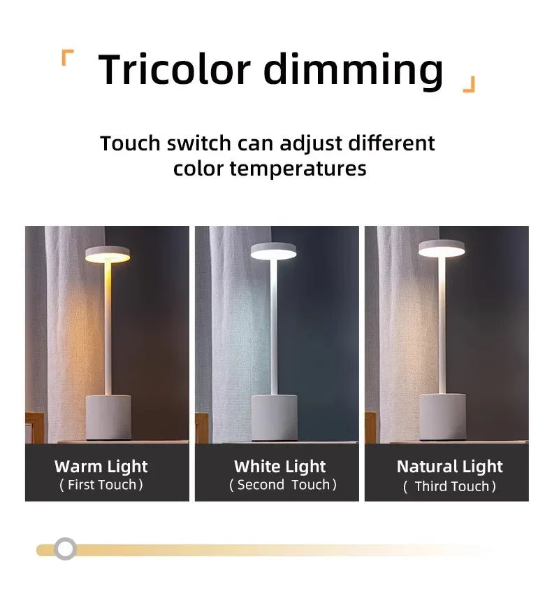 Cordless Touch Table Lamp for Modern Interiors | Florona