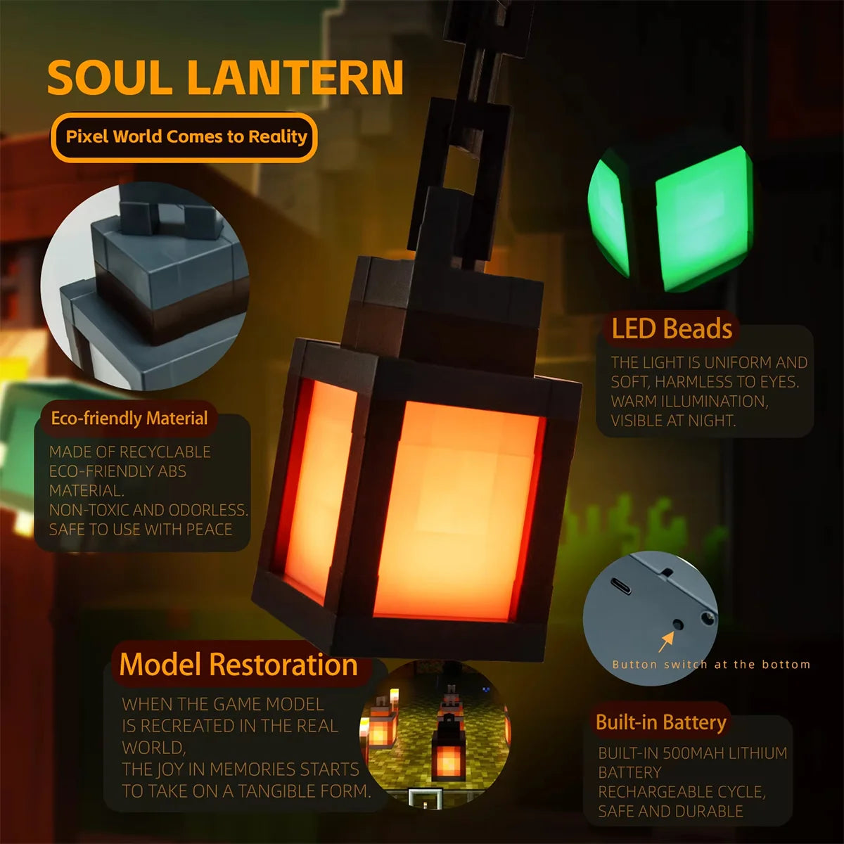 Svea Pixel Art RGB Lantern