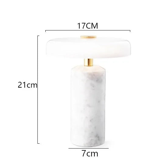 Doria Marble-Style Cordless Table Lamp
