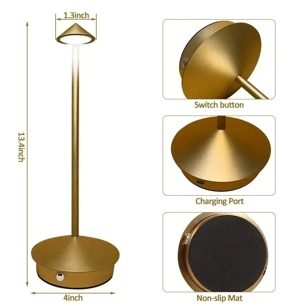 HPH Table Lamp Dining Led Desk Lamp Hotel Coffee Pina Cordless Table Lamp Living Room Bedside Lamp Decorative Desk Lamp