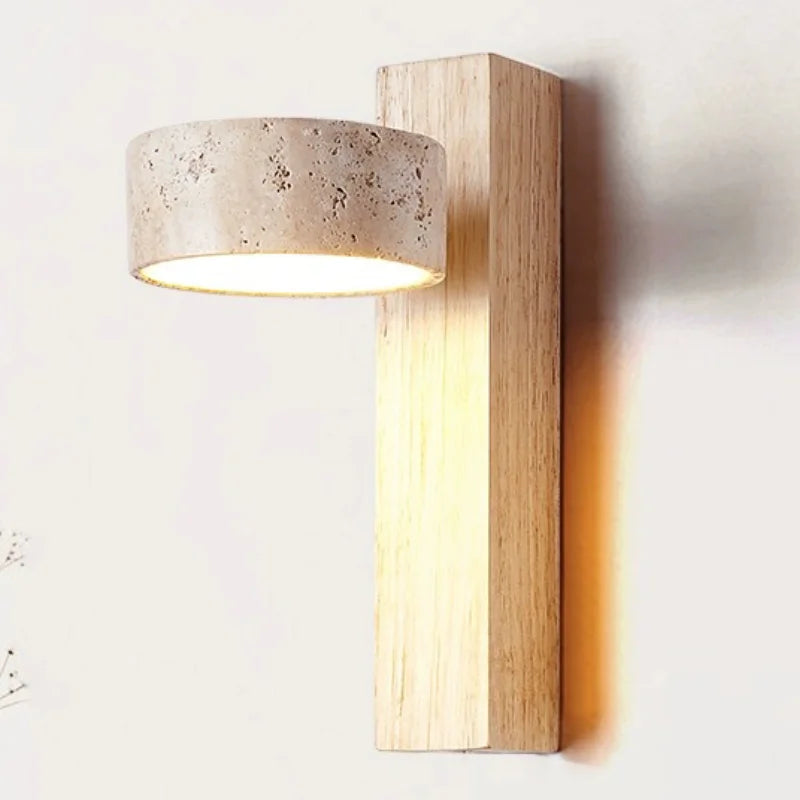 Orin Travertine Wall Light – Quiet Warmth for Bedside & Bedroom