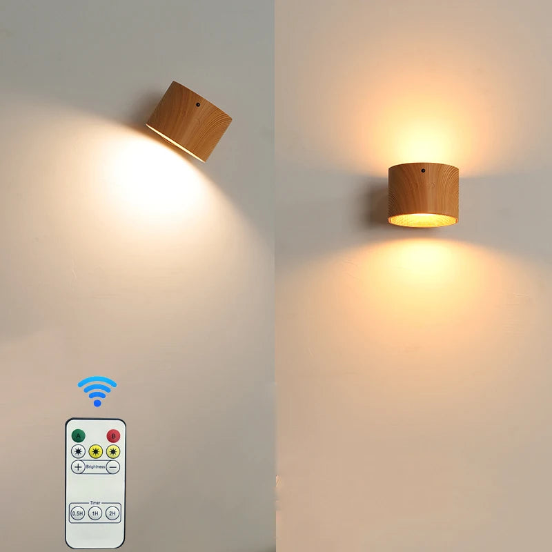 Led Double Head Wall Lamp Touch Control Remote 360 Rotatable USB Recharge Portable Night Light For Bedroom Lamp Decor Sconces