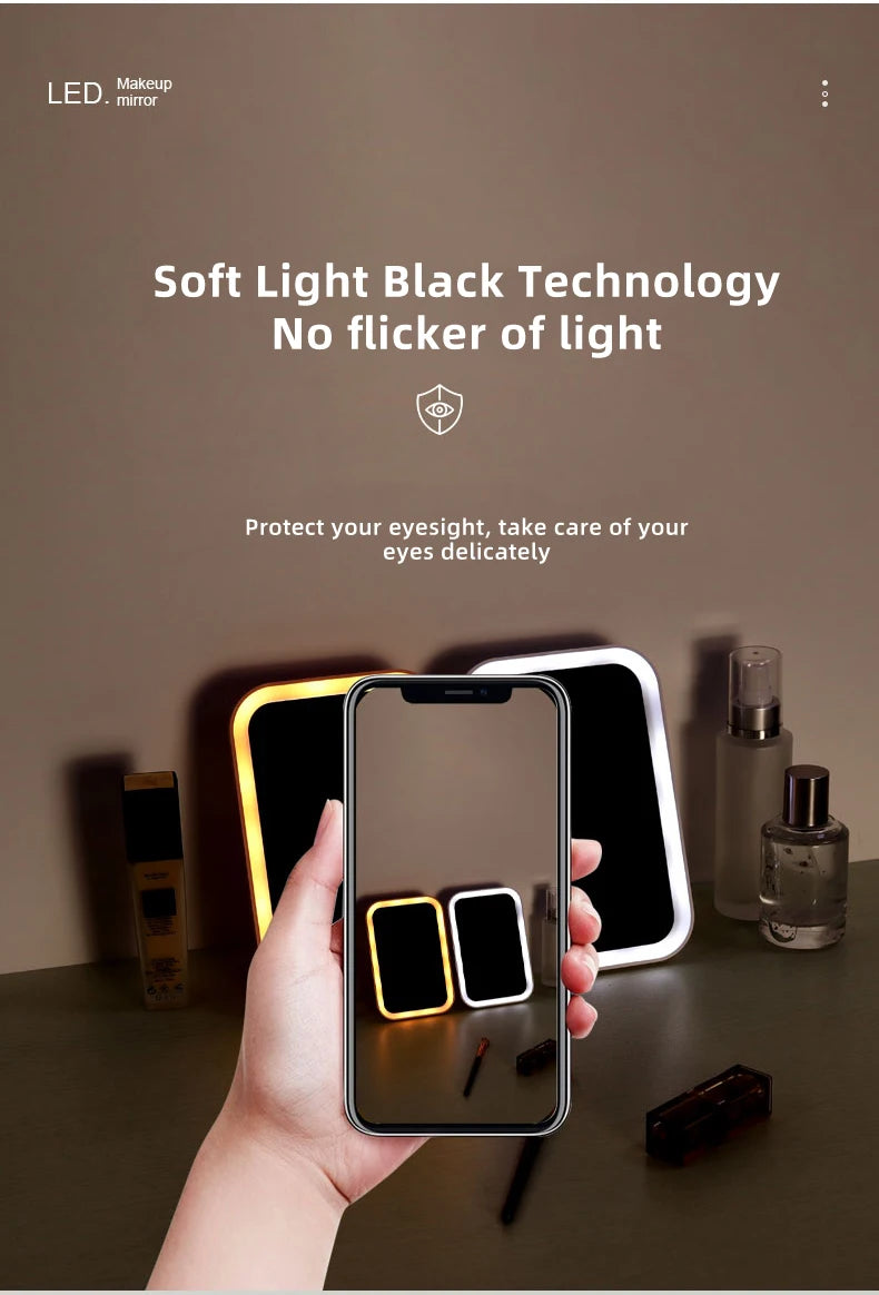 Avena Foldable Touch LED Makeup Mirror