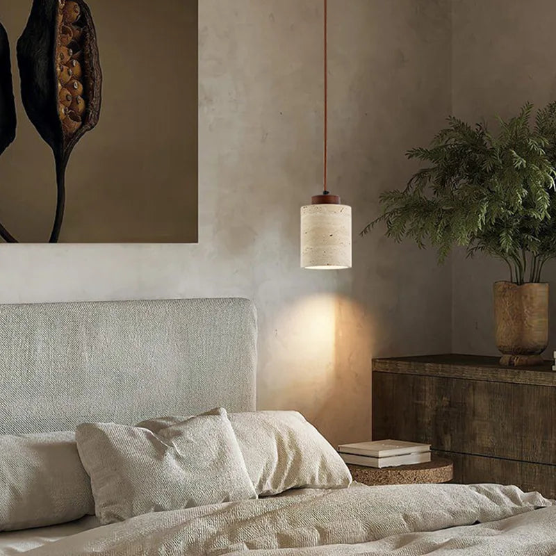 Ciela Cave Stone Pendant Light – Soft Glow for Bedside & Bedroom
