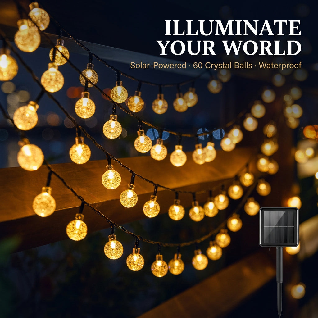 Vera Solar Bubble Ball String Lights