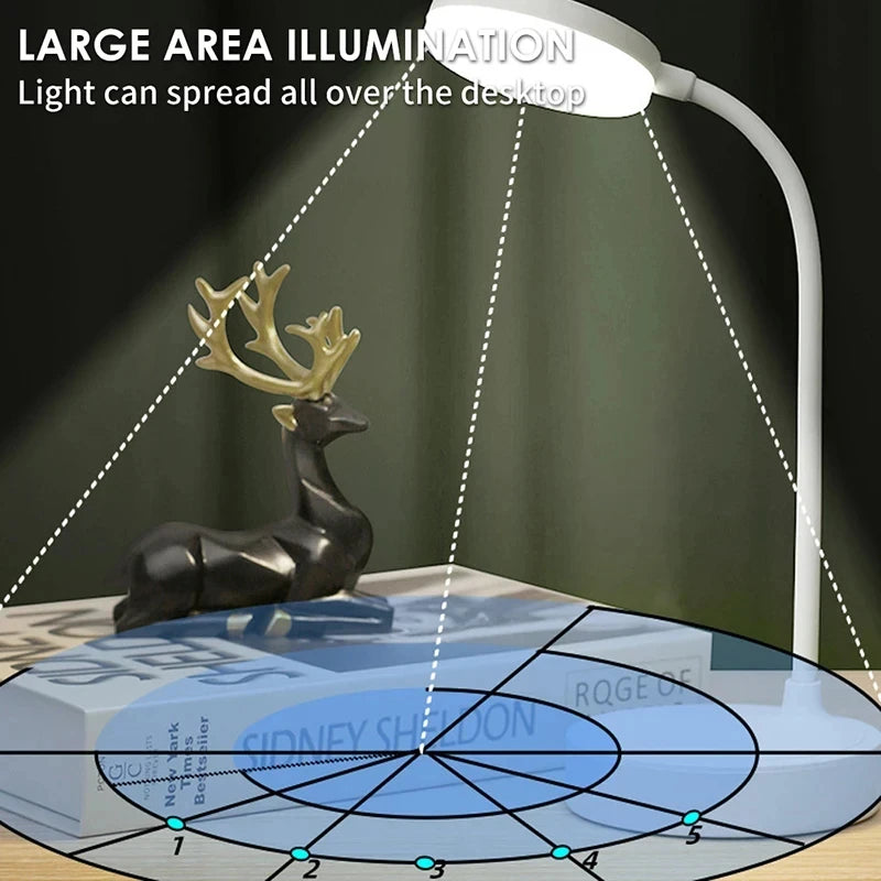 Portable LED Desk Lamp Eye Protection 3 Modes Dimming for Bedroom Bedside USB Touch  Charge College Student Book Readin Lamp2024