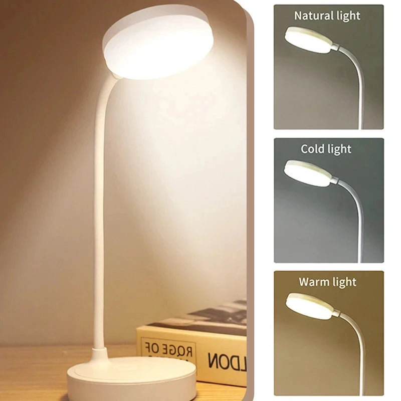 Portable LED Desk Lamp Eye Protection 3 Modes Dimming for Bedroom Bedside USB Touch  Charge College Student Book Readin Lamp2024