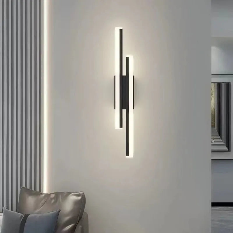 LED Wall Lamp Bedroom Wall Sconces Copper Line Pipe Acrylic Lampshade Indoor Lighting for Living Room Corridor Light Fixture