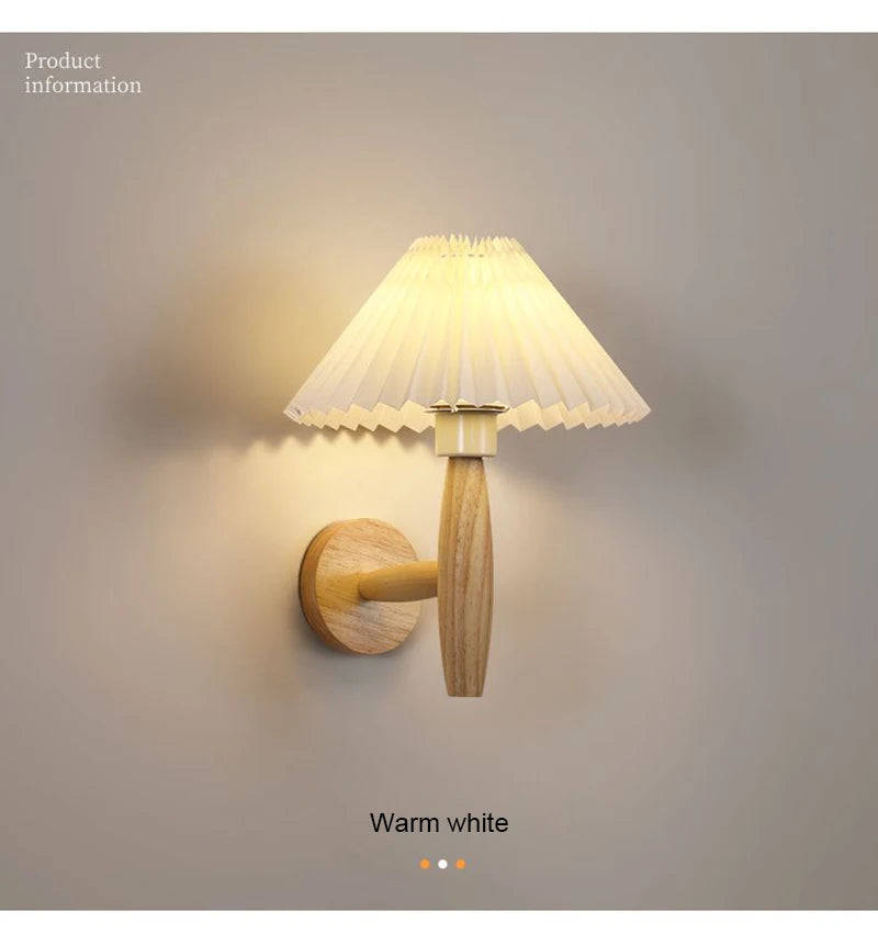 Nordic LED Wall Lamp Modern Wood Wall Light Indoor Lighting Room Decor Sconces For Bedside Bedroom Living Room Hotel E27 Bulb
