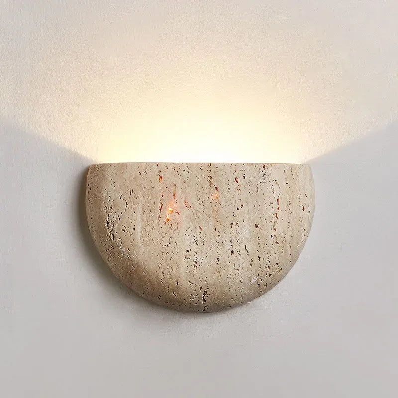Liora Stone Wall Light – Quiet Warmth for Bedside & Bedroom
